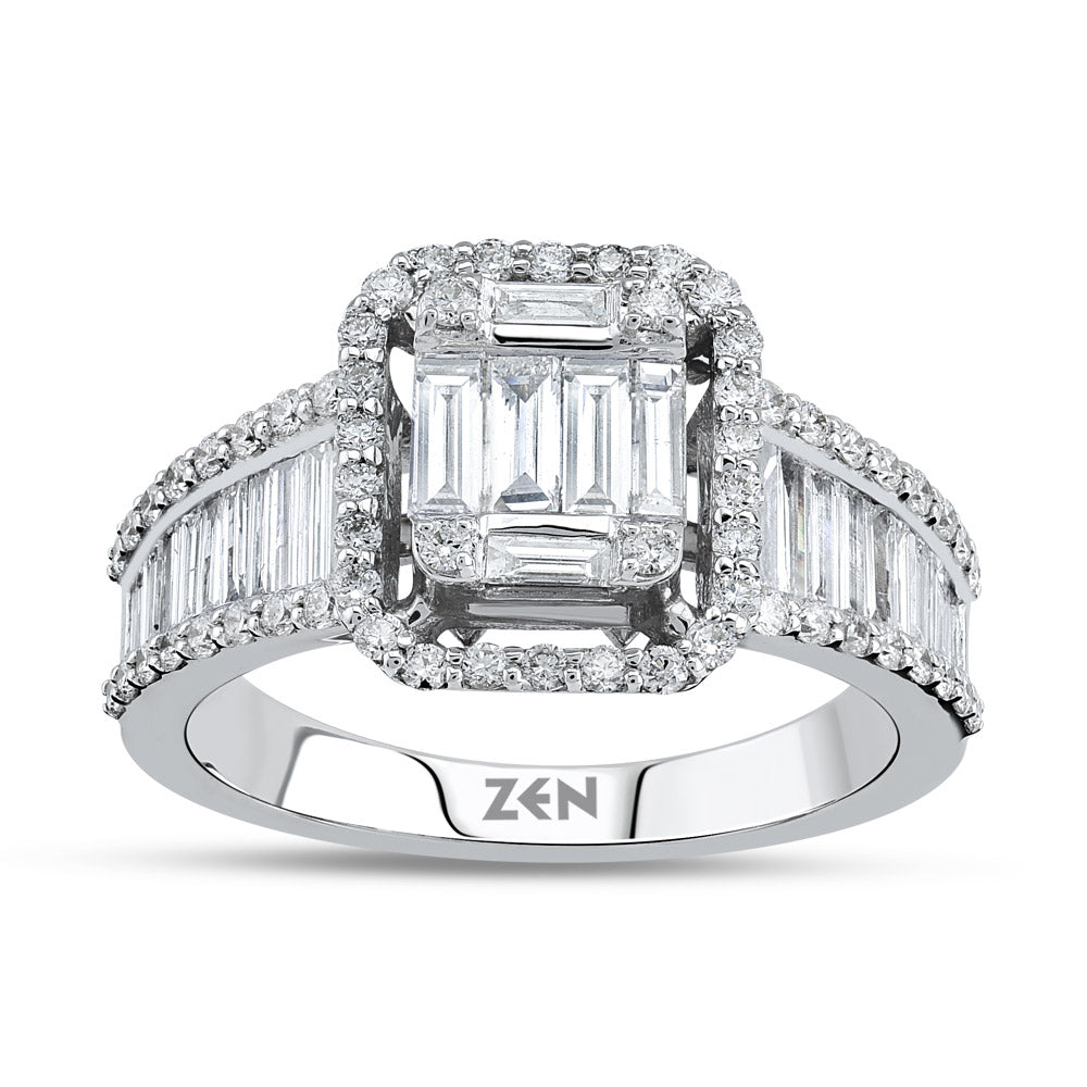 1.17 ct. Baguette Diamantring