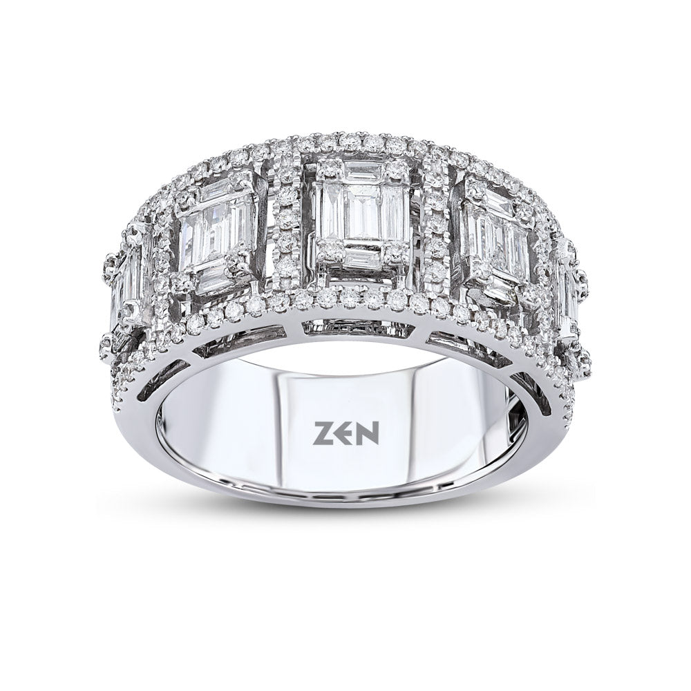 0.90 ct. Baguette Diamantring