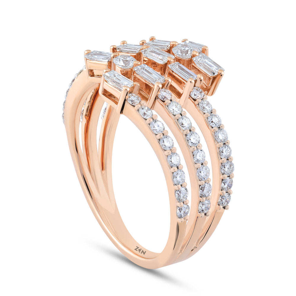 1.00 ct. Baguette Diamantring