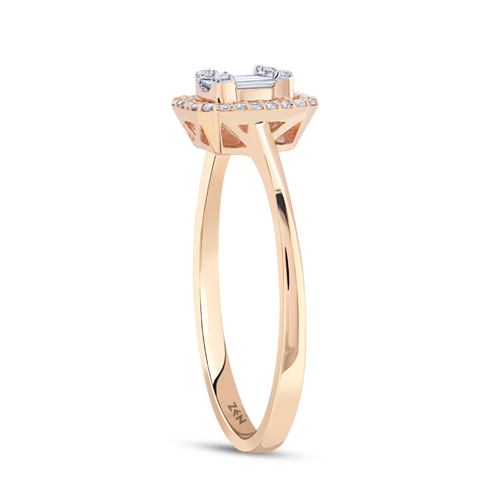 0.17 ct. Baguette Diamantring