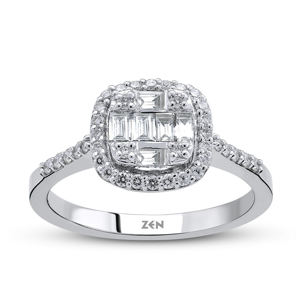 0.33 ct. Baguette Diamantring