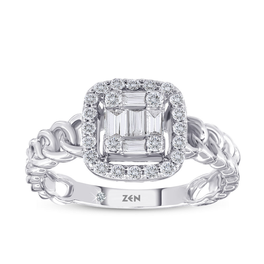0.47 ct. Baguette Diamantring