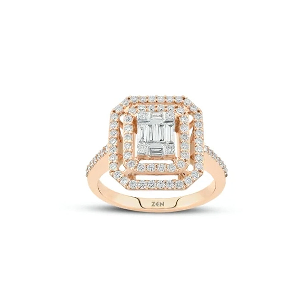0.63 ct. Baguette Diamantring