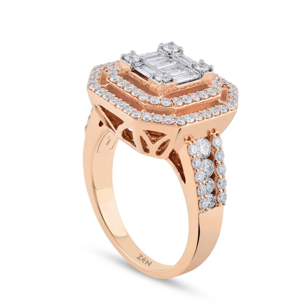 1.30 ct. Baguette Diamantring