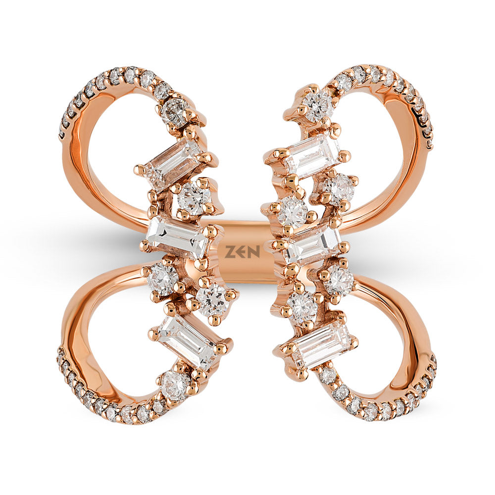 0.75 ct. Baguette Diamantring