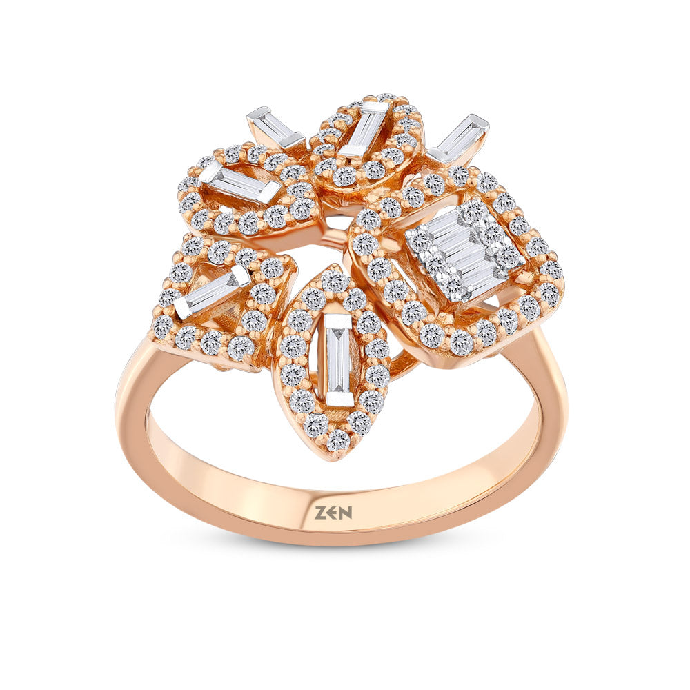 0.54 ct. Baguette Diamond Ring