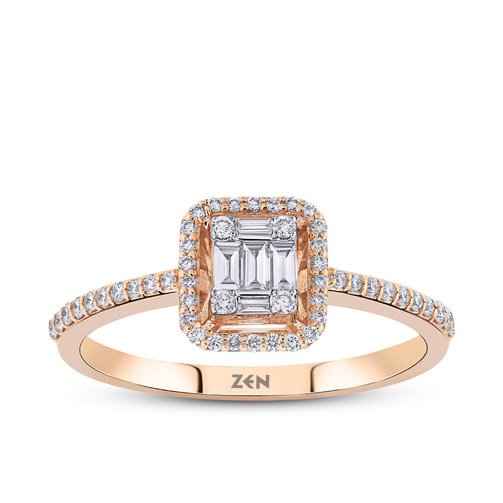 0.31 ct. Baguette Diamantring