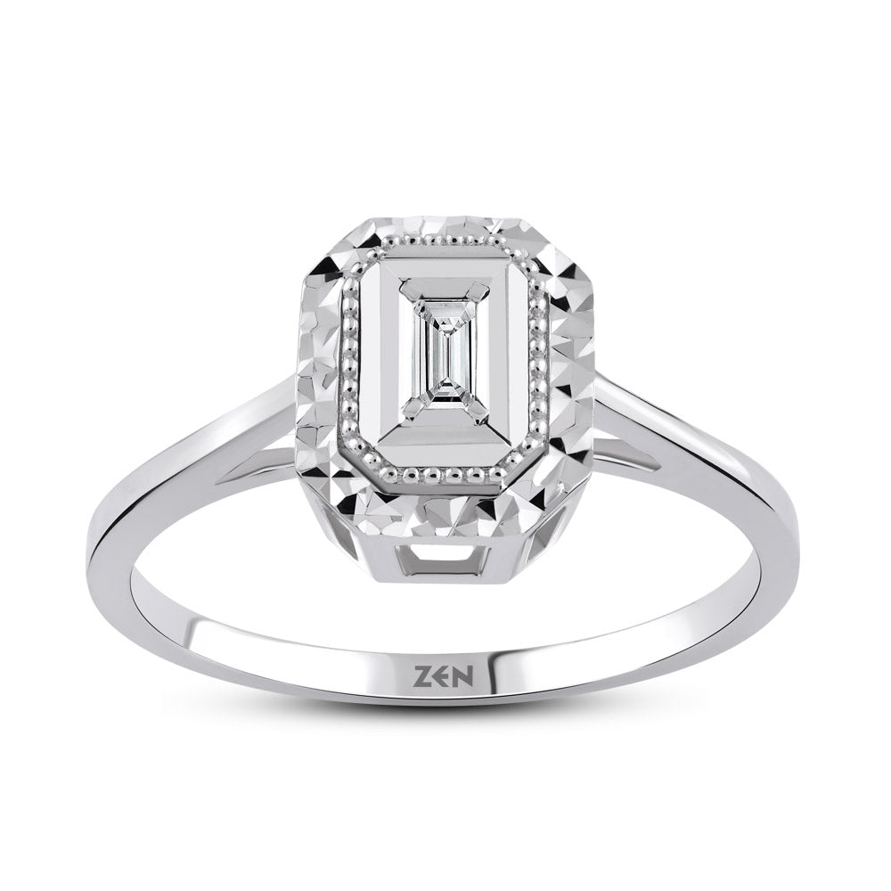 0.03 ct. Baguette Diamantring