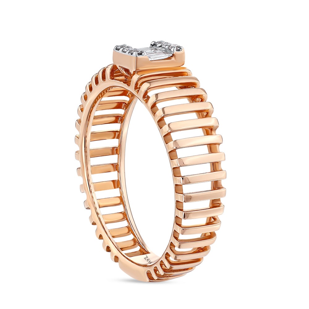 0.13 ct. Baguette Diamantring
