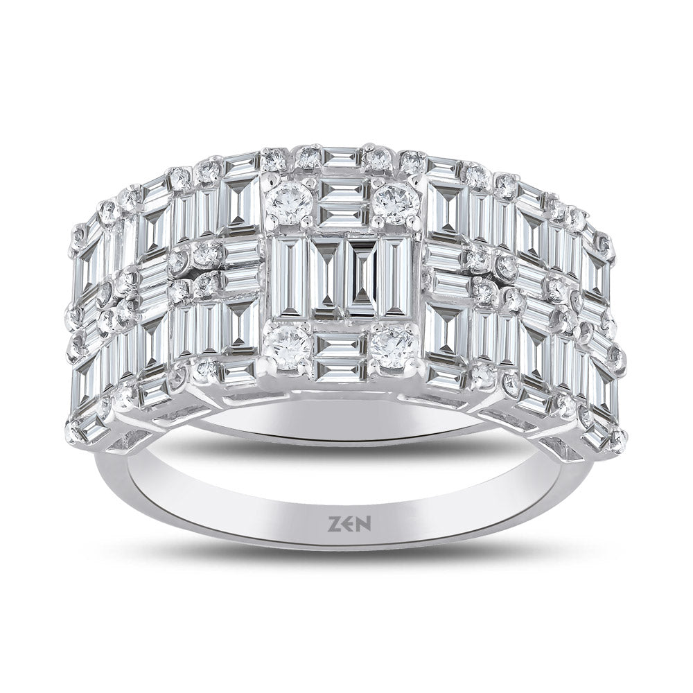 1.52 ct. Baguette Diamantring
