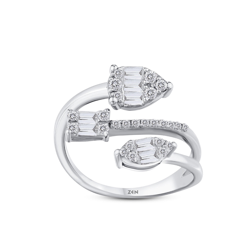 0.61 ct. Baguette Diamantring