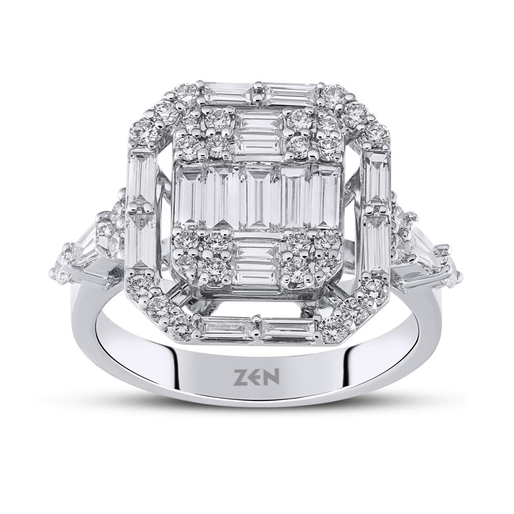 1.50 ct. Baguette Diamantring
