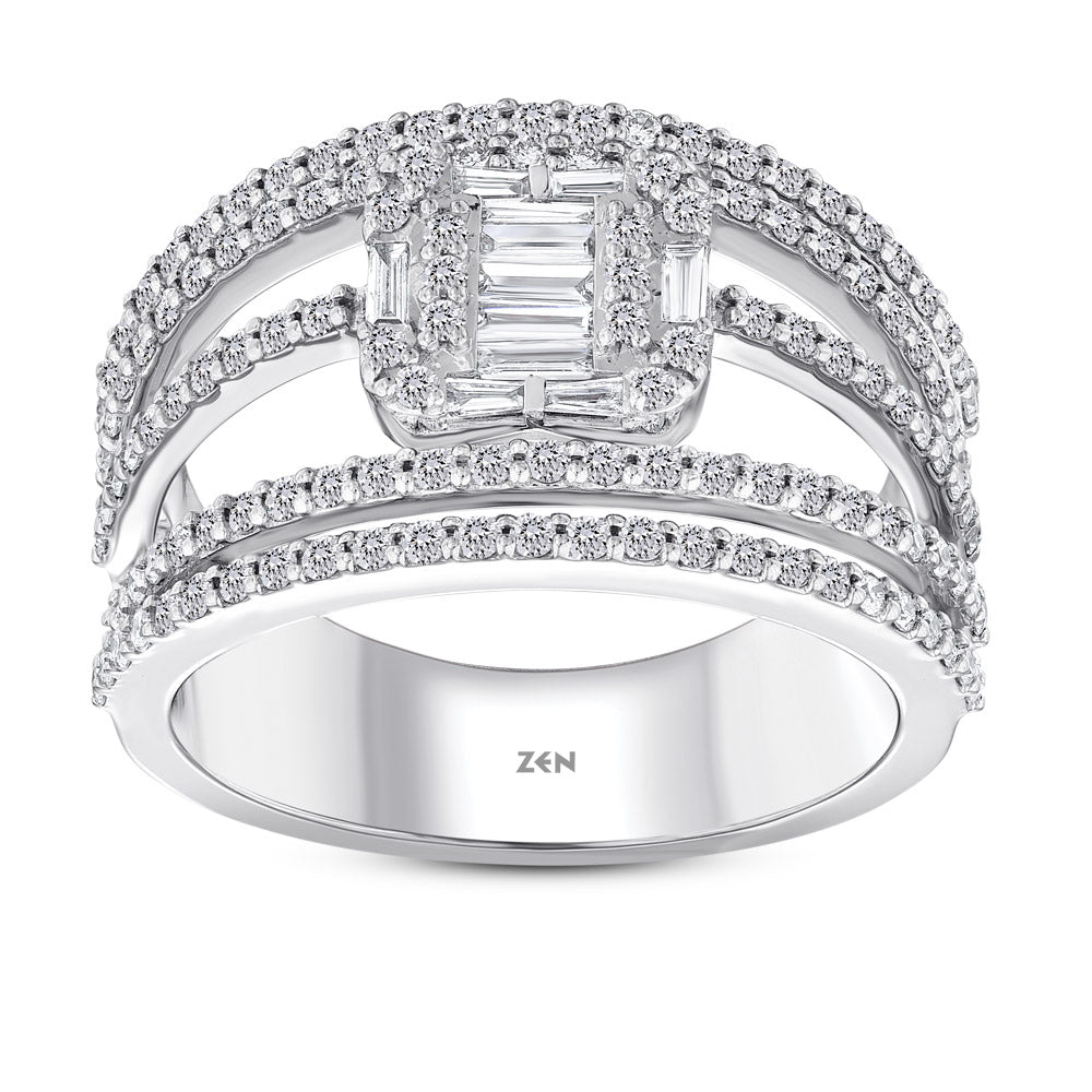 1.12 ct. Baguette Diamantring