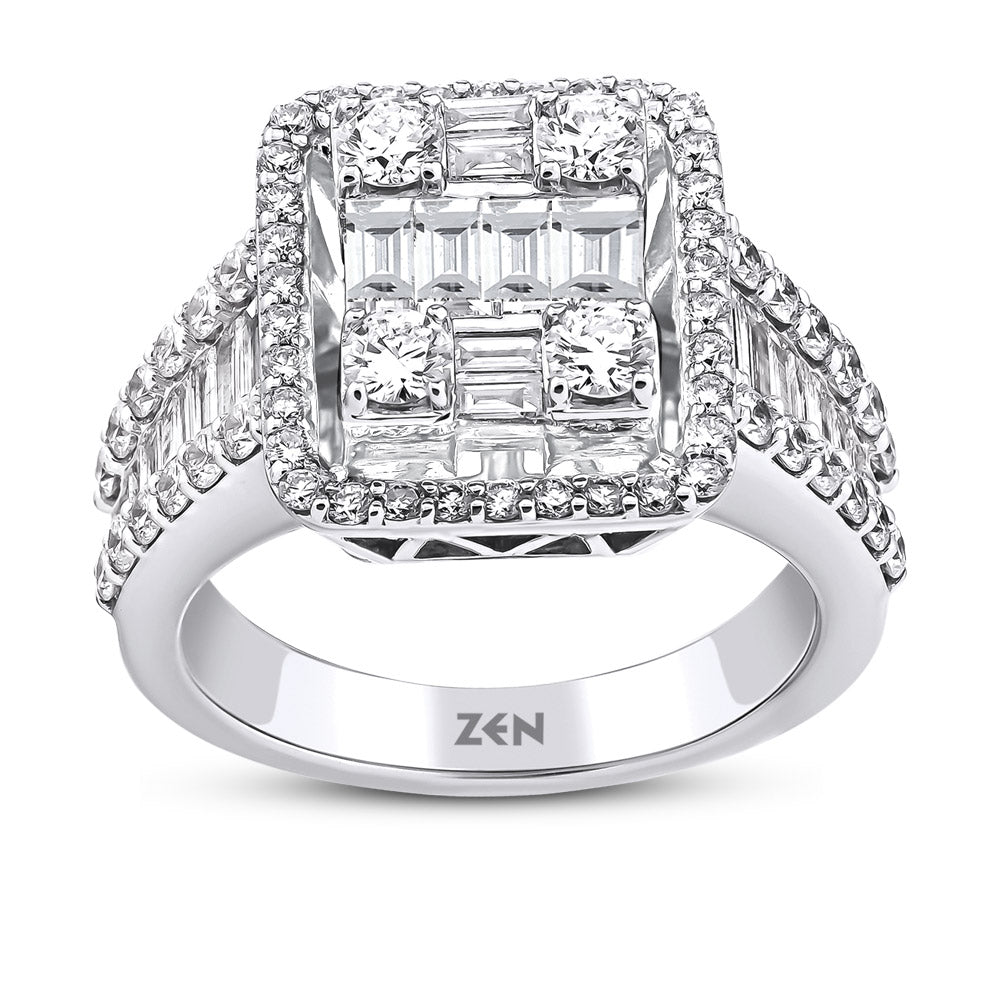 1.65 ct. Baguette Diamantring