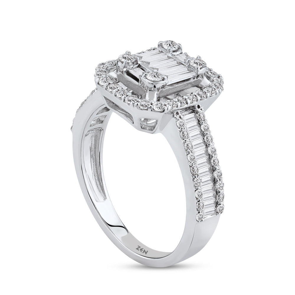 1.00 ct. Baguette Diamantring