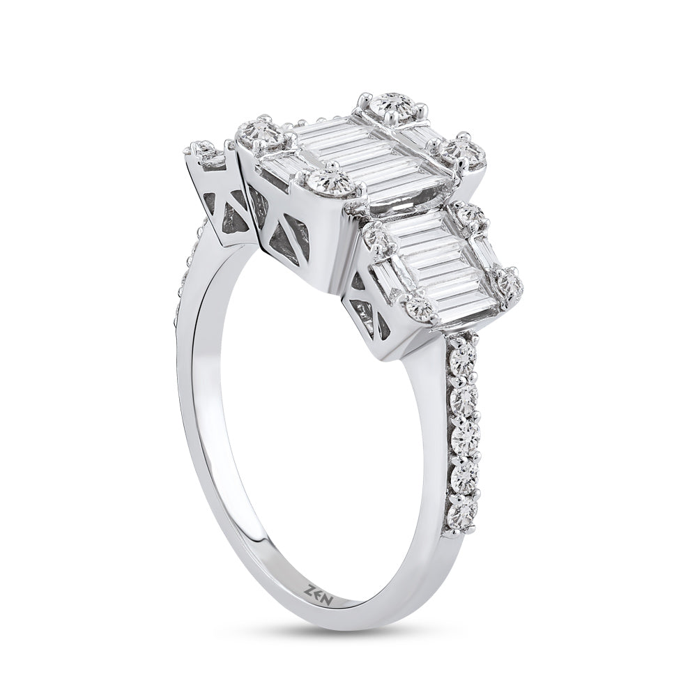 1.15 ct. Baguette Diamantring