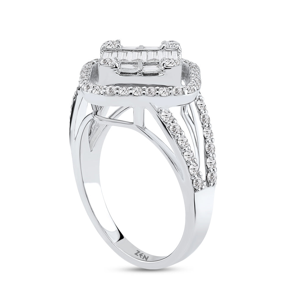 0.91 ct. Baguette Diamantring