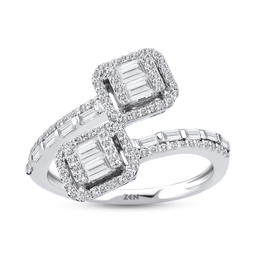 0.62 ct. Baguette Diamantring