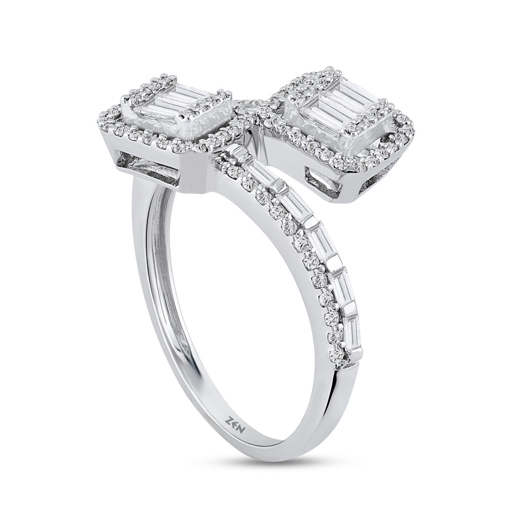 0.62 ct. Baguette Diamantring