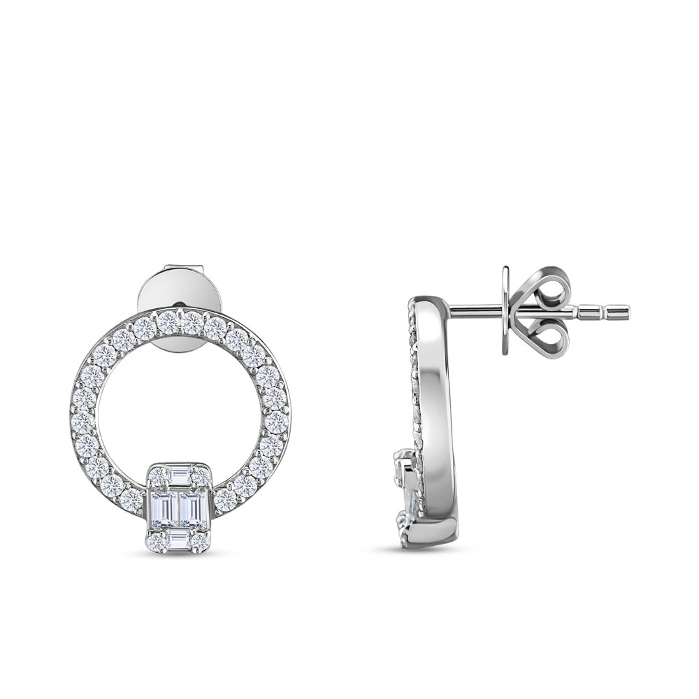 0.71 ct. Baguette Diamond Earrings