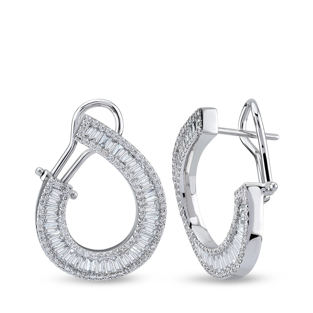 2.13 ct. Creolen Diamant Ohrringe