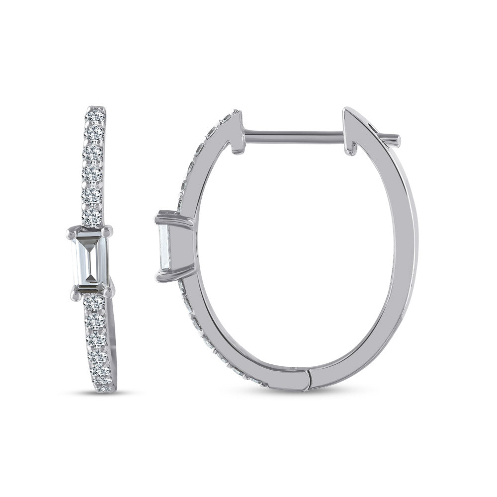 0.70 ct. Creolen Diamant Ohrringe