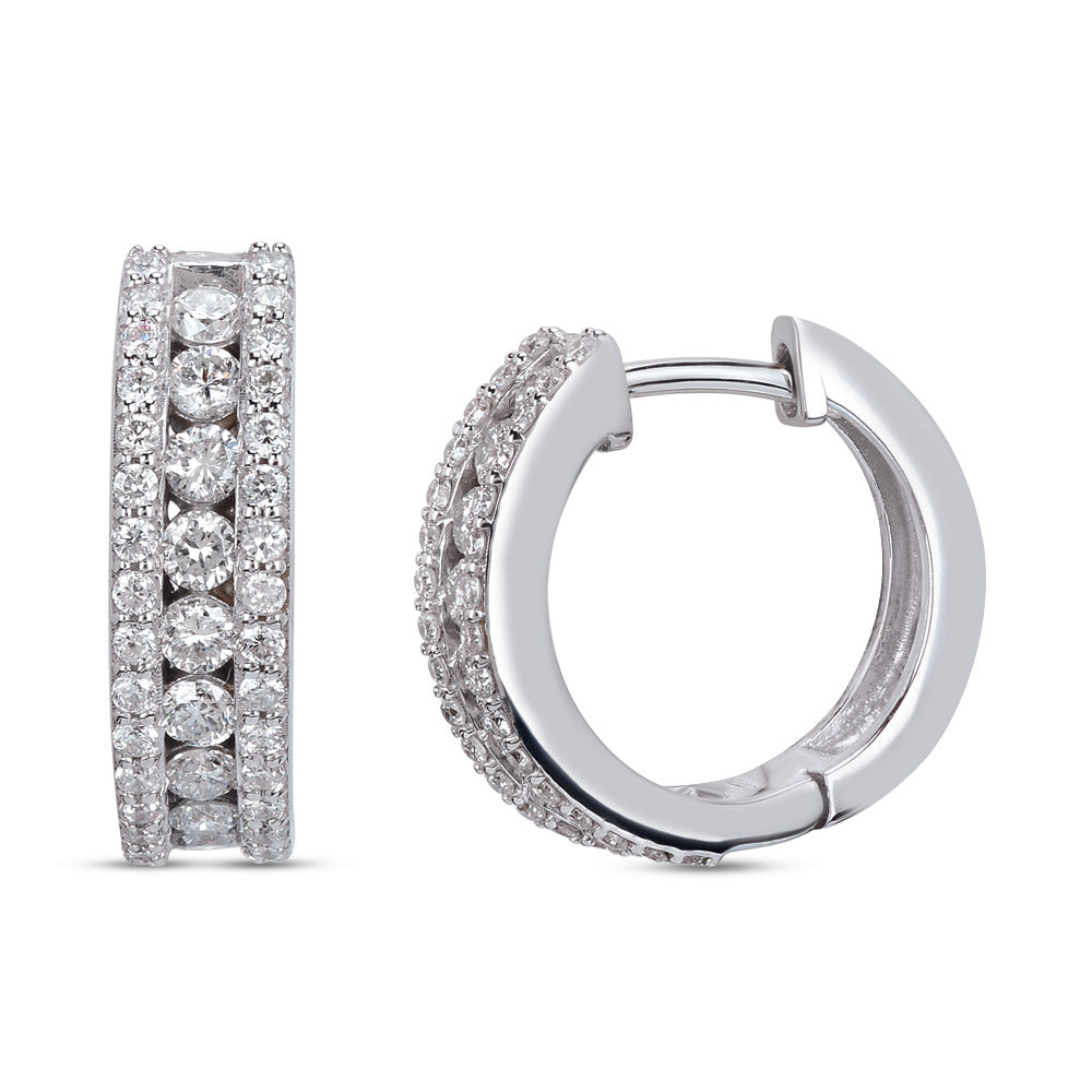 0.93 ct. Creolen Diamant Ohrringe