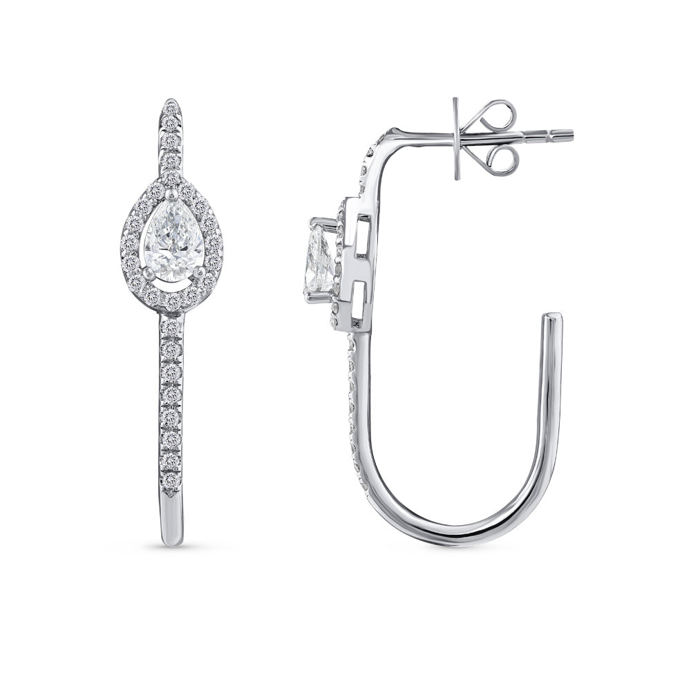 0.77 ct. Creolen Diamant Ohrringe