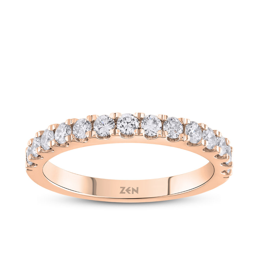 0.50 ct. Halbmemoire Diamantring