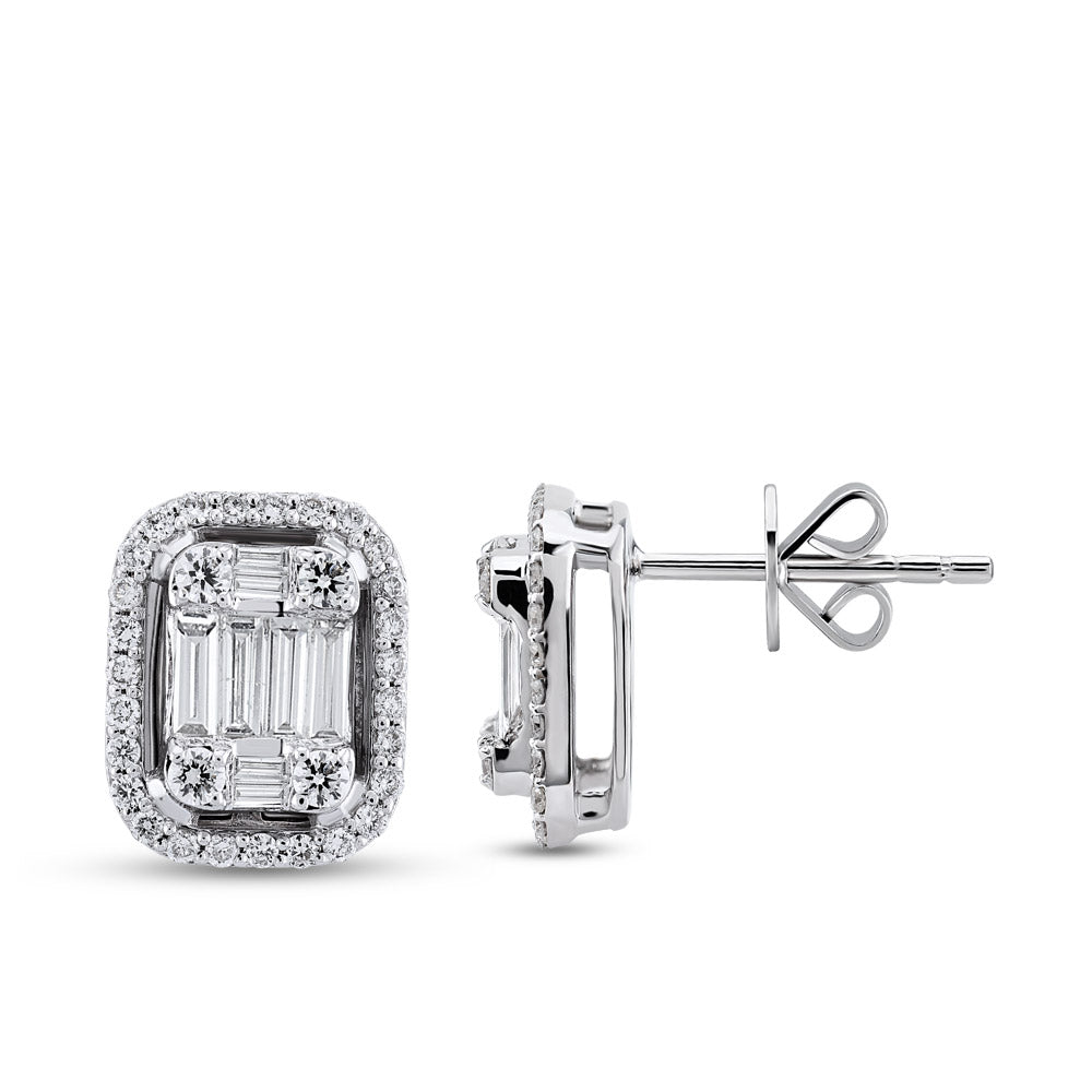 0.62 ct. Baguette Diamant Ohrringe