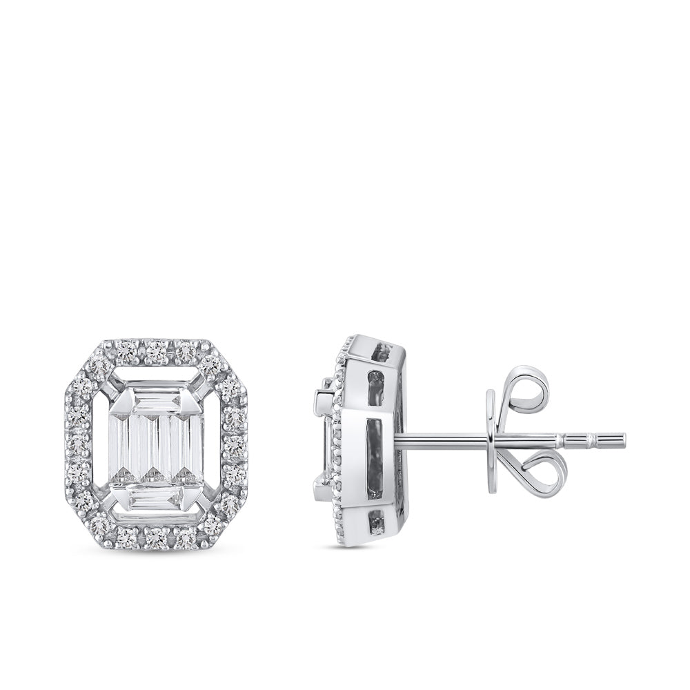 0.35 ct. Baguette Diamond Earrings