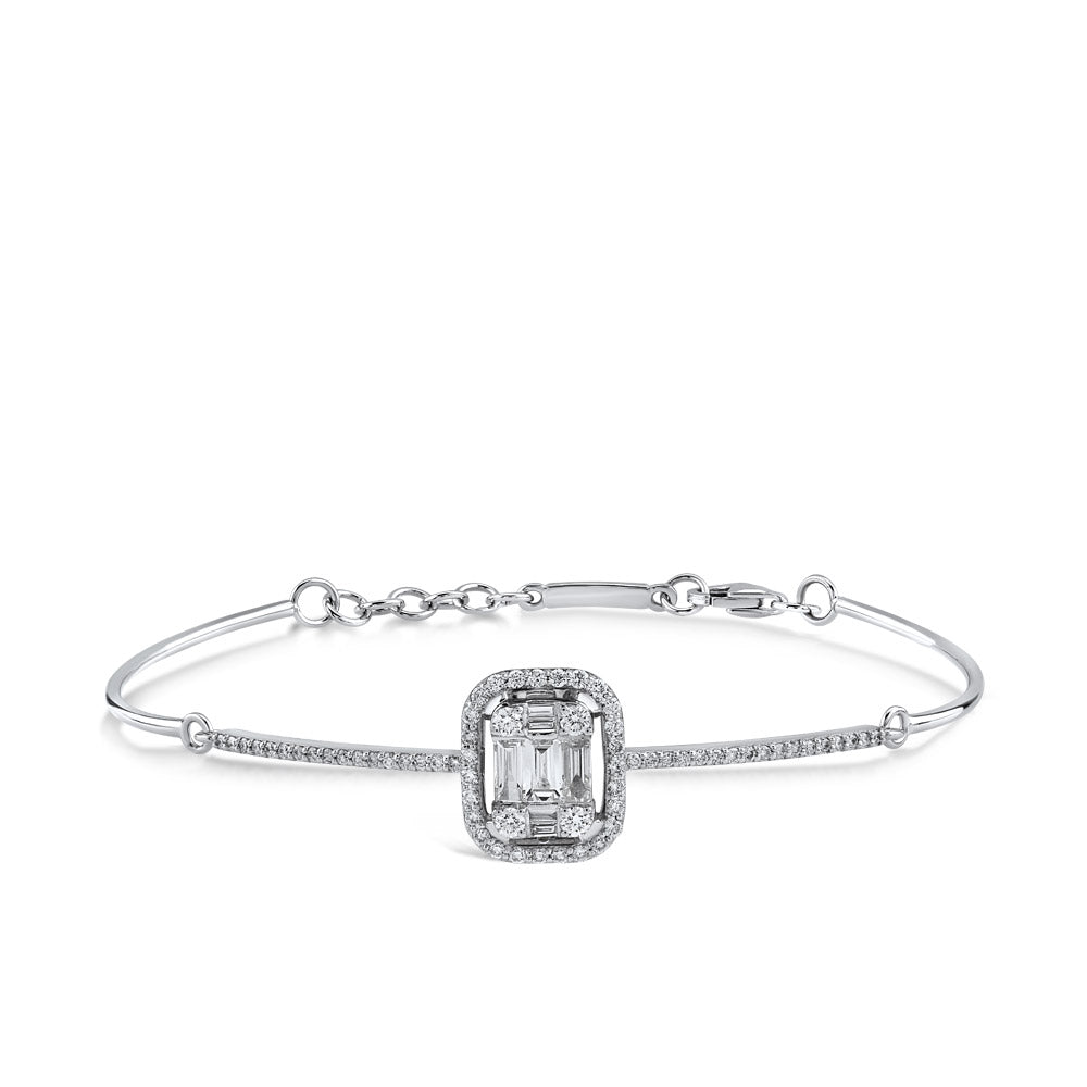 0.65 ct. Baguette Diamantarmband