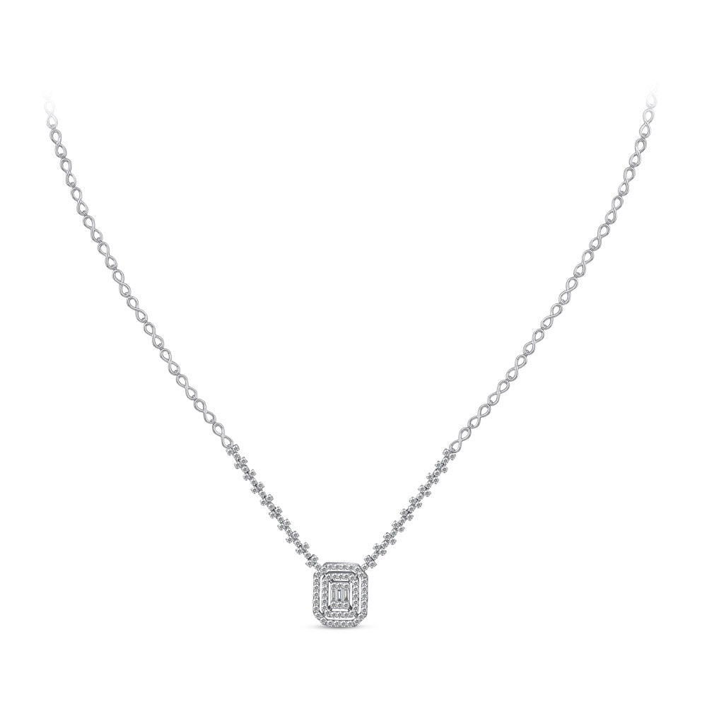 0.93 ct. Baguette Diamant Collier