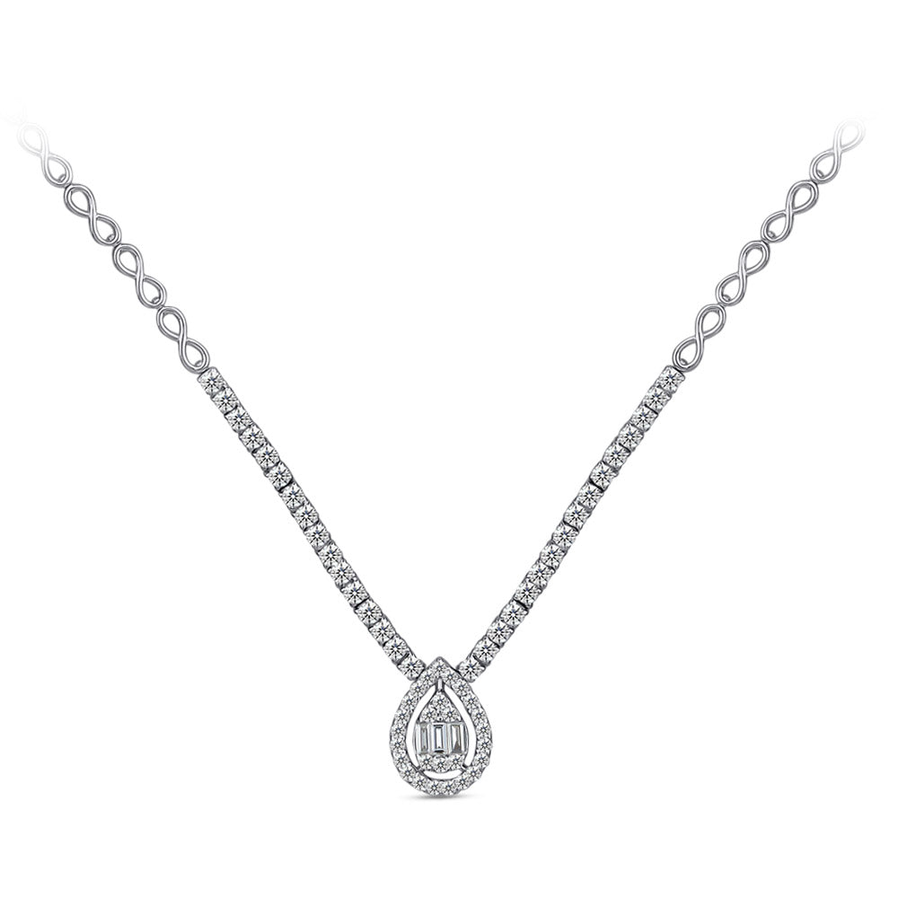 0.62 ct. Baguette Diamant Collier