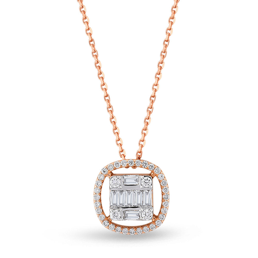0.35 ct. Baguette Diamond Necklace