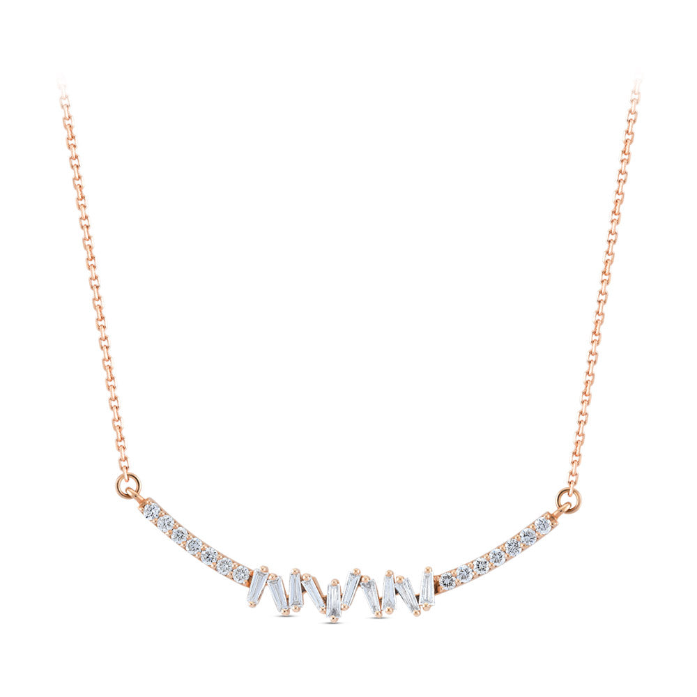 0.30 ct. Baguette Diamond Necklace