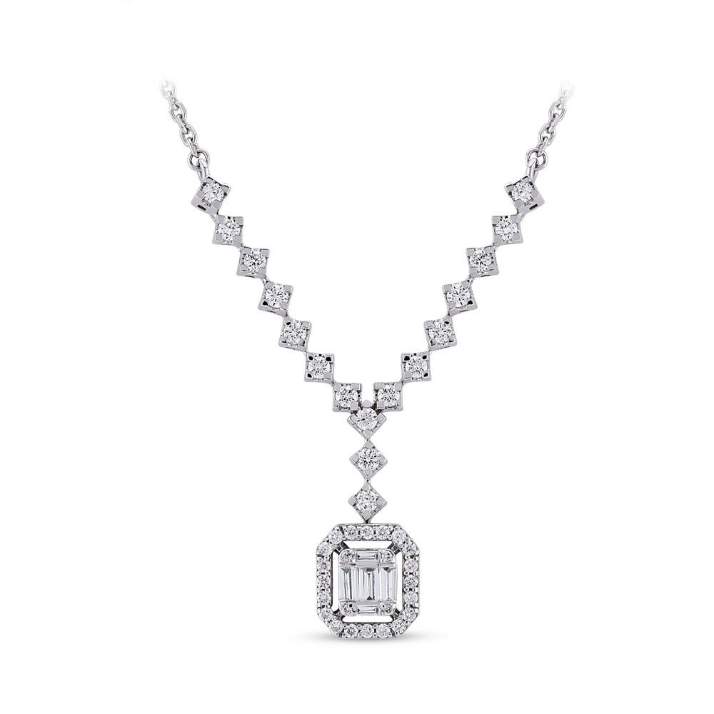 0.57 ct. Baguette Diamant Collier