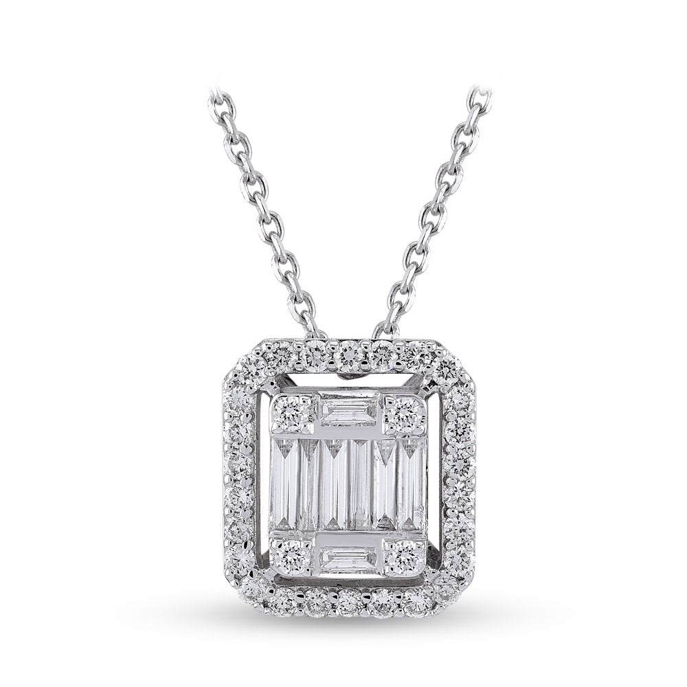 0.45 ct. Baguette Diamond Necklace