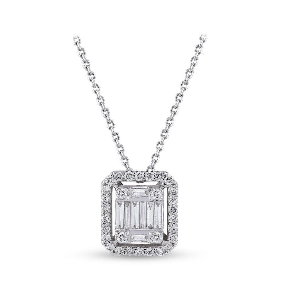 0.45 ct. Baguette Diamond Necklace