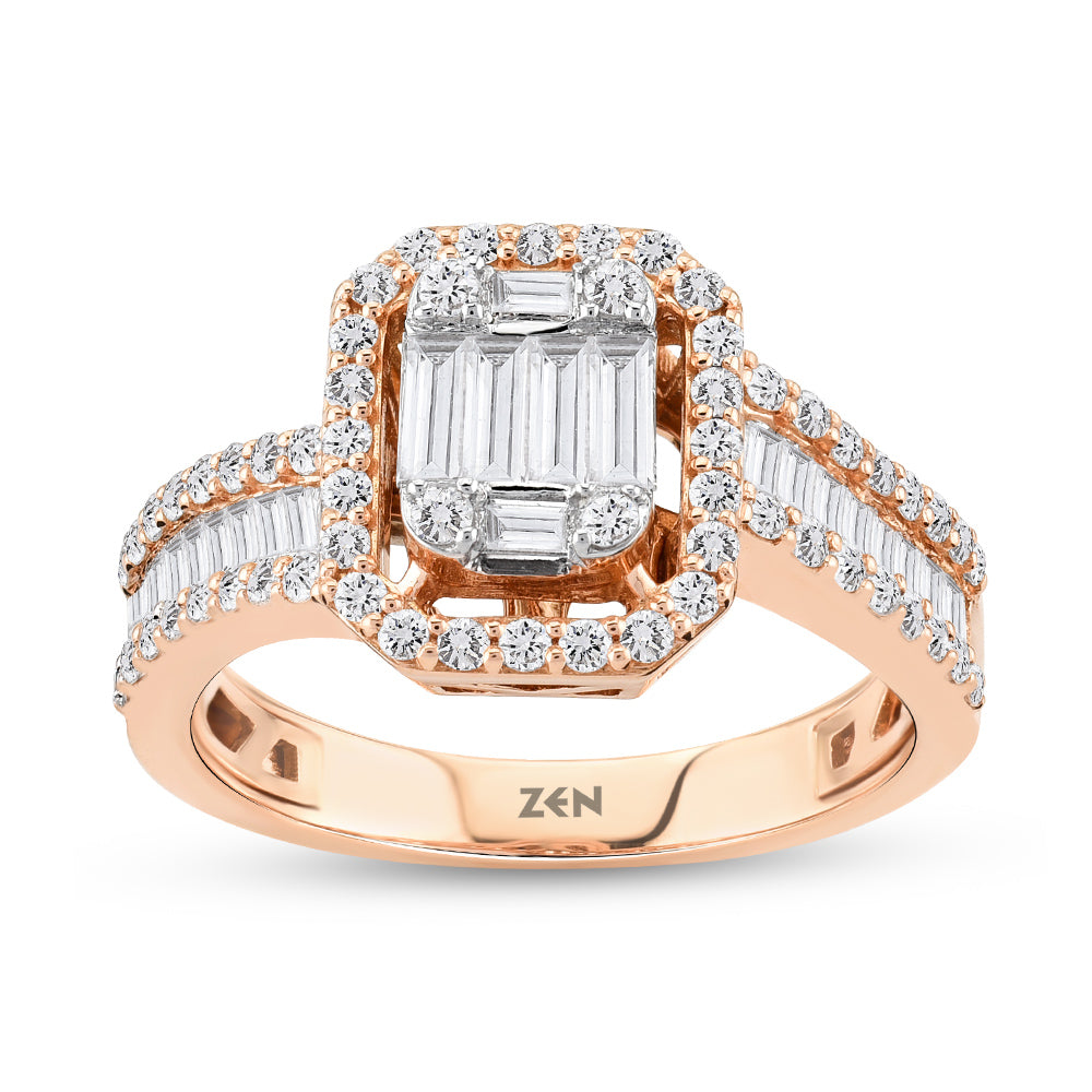 0.95 ct. Baguette Diamond Ring