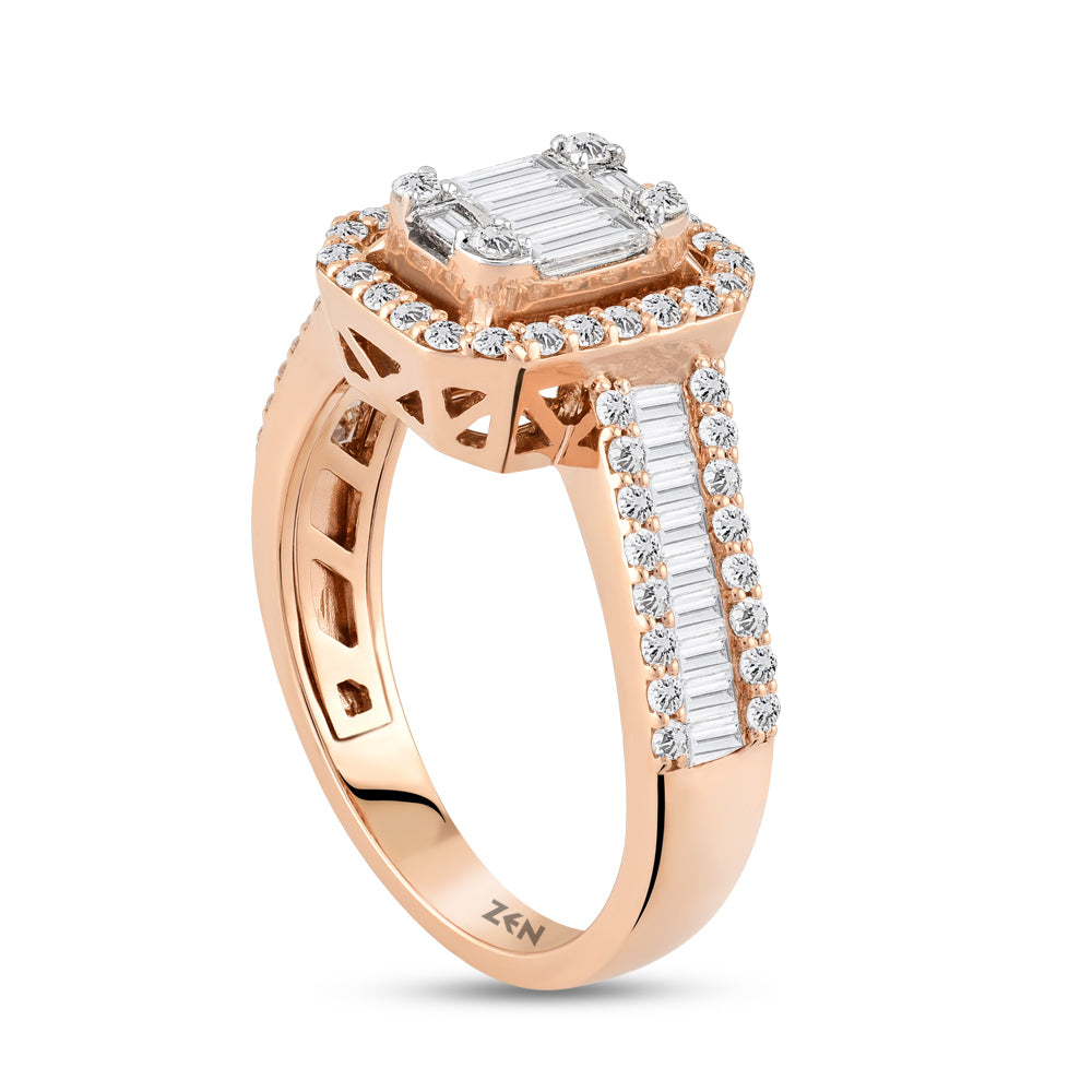 0.95 ct. Baguette Diamond Ring