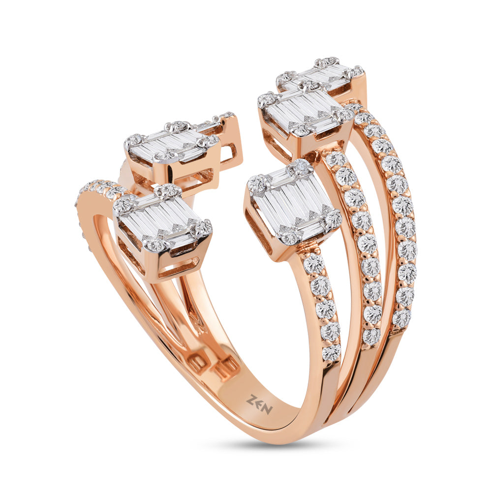 1.33 ct. Baguette Diamantring