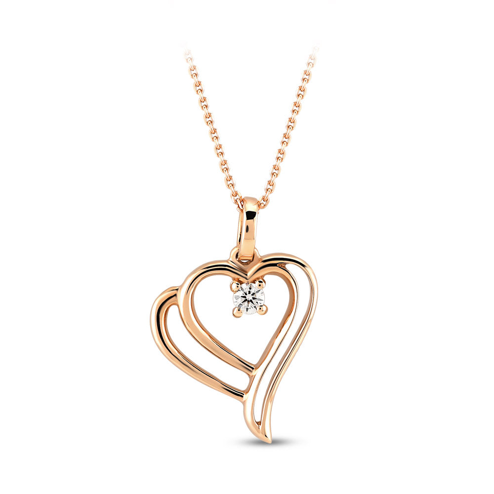 0.03 ct. Herz Diamant Halskette