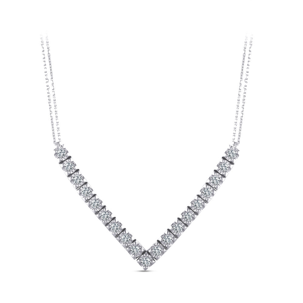 0.55 ct. Tennis Diamant Halskette