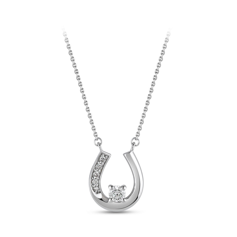 0.11 ct. Solitaire Diamond Necklace