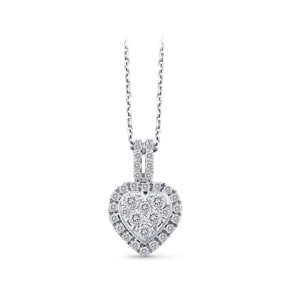 0.47 ct. Heart Diamond Necklace