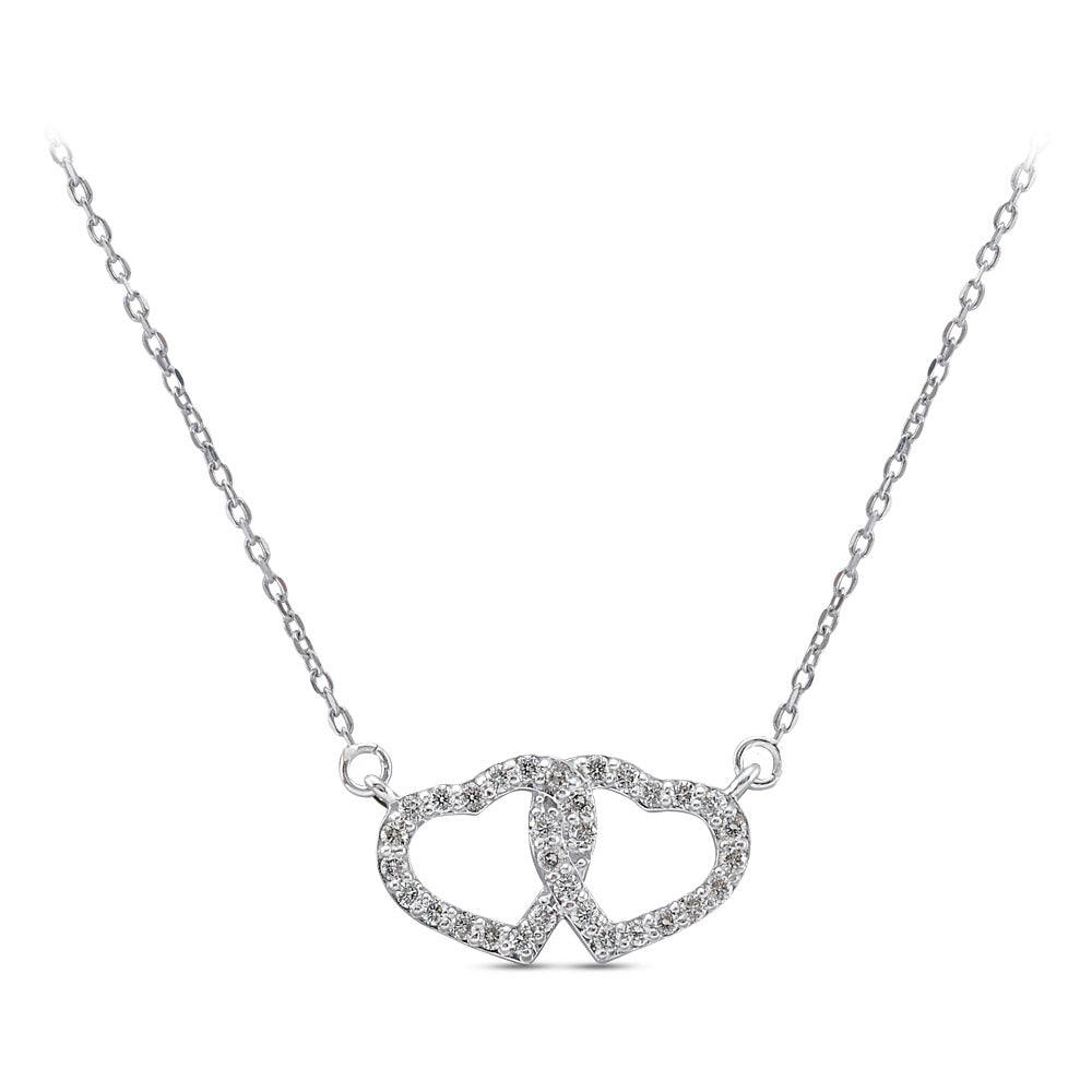 0.14 ct. Heart Diamond Necklace