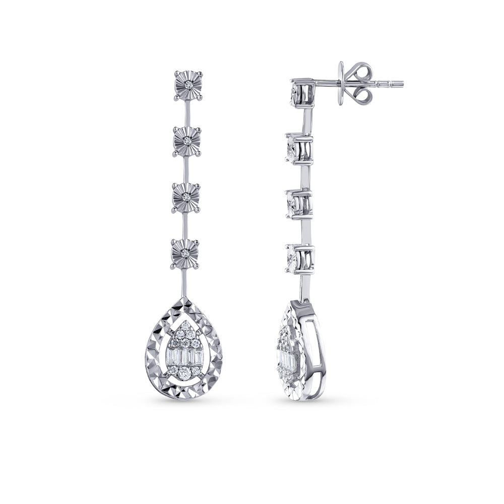 0.23 ct. Baguette Diamond Earrings