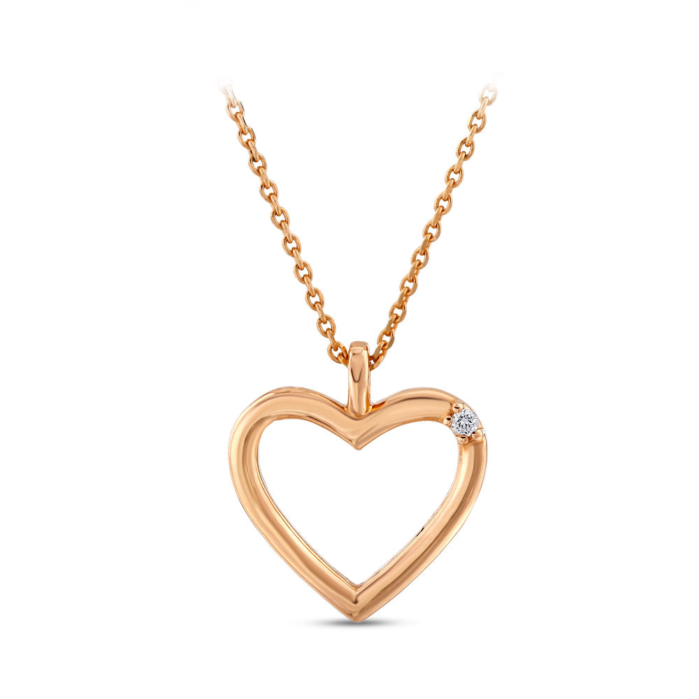 0.01 ct. Herz Diamant Halskette