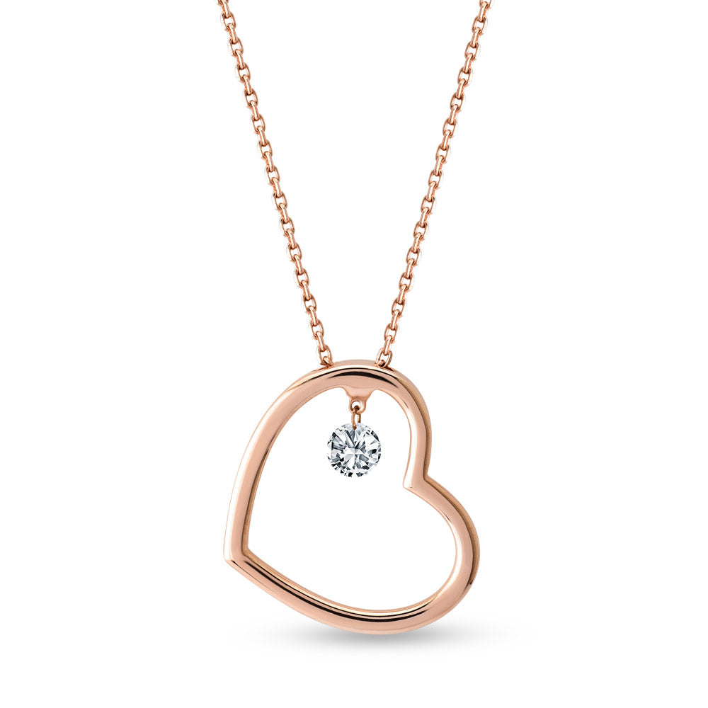 0.15 ct. Heart Diamond Necklace